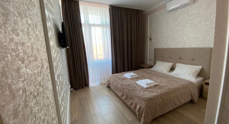 Спальня 2-х местного номера в отеле Вилла Мира в Алуште, Крым